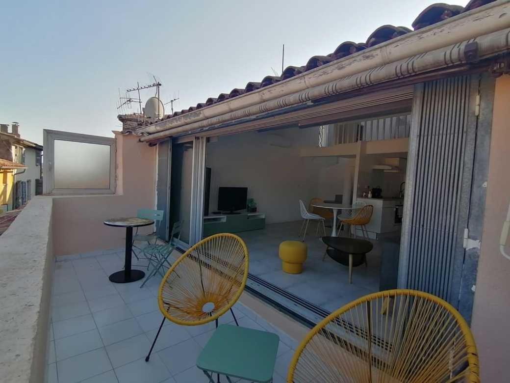 Charmant Appartement Terrasse Sur Les Toits Grasse Bagian luar foto